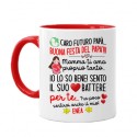 Tazza color Buona festa del futuro papà! Mamma ti ama! Personalizzato con nome! 