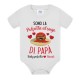 Body Sono la polpetta al sugo di papà, festa del papà idea regalo, personalizzato con il nome di bimbo o bimba! 