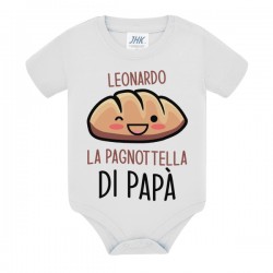 Body neonato bimbo La pagnottella di papà, personalizzato con nome bambino! Pagnotta di pane panino kawaii divertente! 