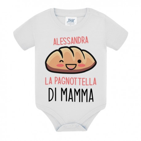 Body neonata bimba La pagnottella di mamma, personalizzato con nome bambina! Pagnotta di pane panino kawaii divertente! 