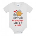 Body neonato Quest'anno la sorpresa sono io, PERSONALIZZATO CON NOME BIMBO O BIMBA! Pasqua!