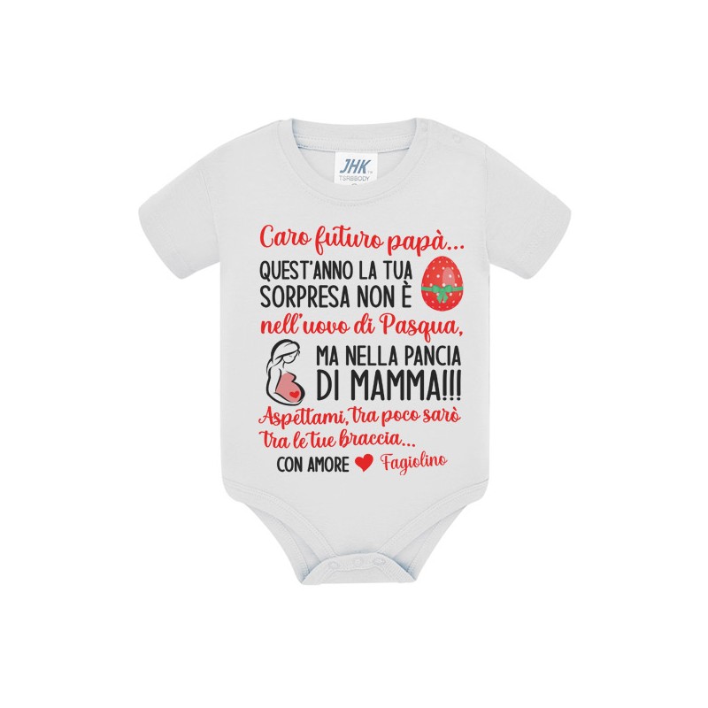 Body Caro futuro papà, sorpresa nella pancia di mamma! PERSONALIZZATO CON  NOME O SOPRANNOME, annuncio gravidanza