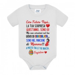 Body Caro futuro papà, sorpresa nel pancione di mamma! PERSONALIZZATO CON NOME O SOPRANNOME, annuncio gravidanza a Pasqua!