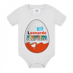 Body neonato neonata Ovetto sorpresa! Personalizzato con nome bimbo o bimba! Idea regalo divertente Pasqua! 