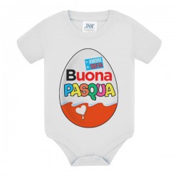 Body neonato neonata Buona Pasqua ovetto sorpresa, personalizzato con nome di bimbo o bimba! Uovo divertente! 