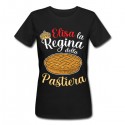 T-Shirt Maglietta nera Donna La Regina della Pastiera, Personalizzata con Nome! Dolce Torta napoletana di Pasqua! 