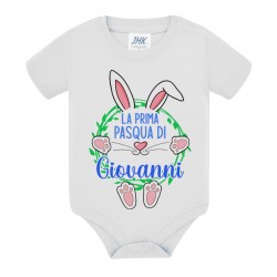Body neonato neonata Prima Pasqua coniglietto sorpresa, personalizzato con nome di bimbo o bimba!
