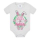 Body neonata neonato Prima Pasqua coniglietto sorpresa, personalizzato con nome di bimba o bimbo!