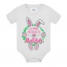Body neonata neonato Prima Pasqua coniglietto sorpresa, personalizzato con nome di bimba o bimbo!