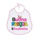 Bavaglino bavetta bimba Buona Pasqua PERSONALIZZATO CON NOME, stile ovetto sorpresa!