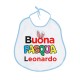 Bavaglino bavetta bimbo Buona Pasqua PERSONALIZZATO CON NOME, stile ovetto sorpresa!