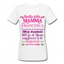 T-Shirt Maglietta Donna Ricetta della Mamma PERSONALIZZATA CON NOME, regalo Festa della Mamma!