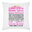 Federa per cuscino Curriculum CV di Mamma! Personalizzata con Il Nome! Idea Regalo Festa della Mamma! 