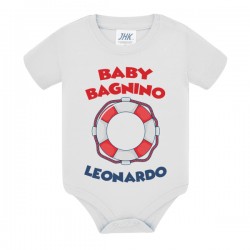 Body bimbo Baby Bagnino, personalizzato con il nome! Vacanze al mare!