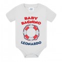 Body bimbo Baby Bagnino, personalizzato con il nome! Vacanze al mare!