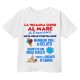 T-Shirt Maglietta Bimbo Lista cose da fare! Personalizzata con Nome, Vacanze al Mare! 