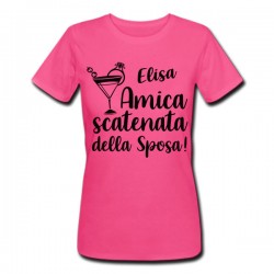T-shirt donna PROMO Amica della Sposa PERSONALIZZATA CON NOME, addio al nubilato! Drink!