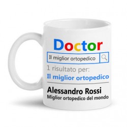 Tazza mug 11 oz Doctor motore di ricerca Il miglior ortopedico, personalizzata con il nome!