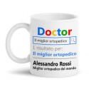 Tazza mug 11 oz Doctor motore di ricerca Il miglior ortopedico, personalizzata con il nome!