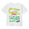 T-shirt bimbo Il mio Primo Compleanno, 1 anno, dinosauro, personalizzata con il nome!