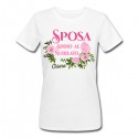 T-shirt donna PROMO Sposa PERSONALIZZATA CON NOME, addio al nubilato! Fiori romantici!