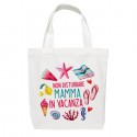 Shopper bag Non disturbare, Mamma in vacanza! Divertente idea regalo, borsa per il mare! 