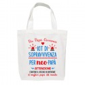 Shopper bag borsa Kit di sopravvivenza per neo papà, miglior papà del mondo! Idea regalo, personalizzabile con il nome! 