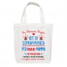 Shopper bag borsa Kit di sopravvivenza per neo mamma, miglior mamma del mondo! Idea regalo, personalizzabile con il nome!
