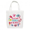 Shopper bag Non disturbare, in vacanza! Personalizzata con tuo nome! Divertente idea regalo, borsa per il mare!