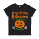 T-Shirt Maglietta Nera Bimbo o Bimba Il Mio Primo Halloween, Zucca e ragnatele Divertenti! Personalizzata con Il Nome! 