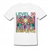 T-Shirt Maglietta Uomo Compleanno, Level Completed! Personalizzata con Tuo Numero Anni età! Videogame Retro Gaming!