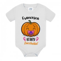 Body bimba divertente Baby Zucchetta! Personalizzato con nome! Zucca carina di Halloween! 