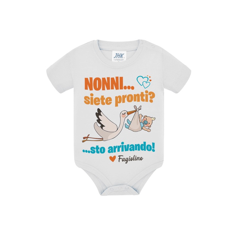 Body neonato Nonni siete pronti? Sto arrivando! Annuncio gravidanza  personalizzato con soprannome o nome del bimbo!