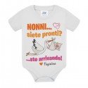 Body neonata Nonni siete pronti? Sto arrivando! Annuncio gravidanza personalizzato con soprannome o nome della bimba!