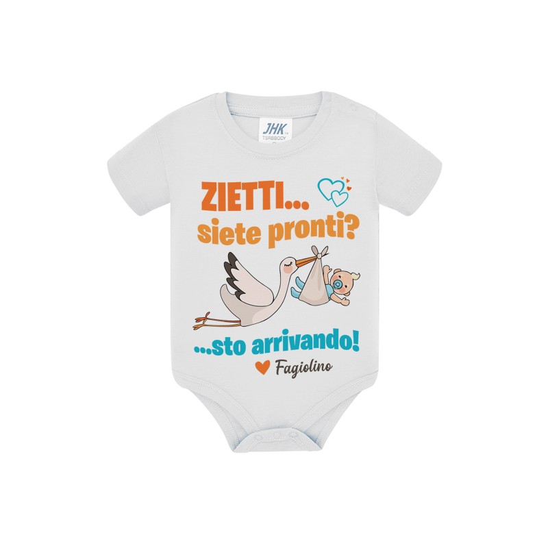 Body neonato Benvenuto, sarai sempre amato! Personalizzato con nome bimbo e  firma di zia, zio, nonna