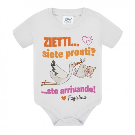 Body neonata Zietti siete pronti? Sto arrivando! Annuncio gravidanza zio e zia personalizzato con soprannome o nome della bimba!