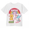 T-Shirt Maglietta Bimbo Bimba Compleanno, Personalizzata con Numero e Nome! Unicorno Arcobaleno!