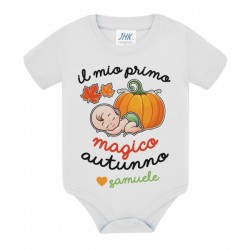 Body bimbo o bimba Il mio primo magico autunno! Personalizzato con il nome! Zucca carina! 