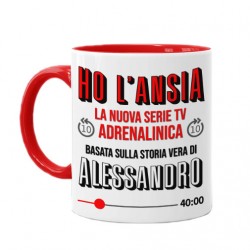  Tazza mug 11oz Ho l'Ansia, la nuova serie tv basata sulla storia vera, personalizzata con il tuo nome! Divertente! 