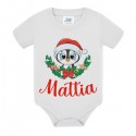 Body bimbo o bimba di Natale con animaletto carino, personalizzato con nome! Pinguino baby! 