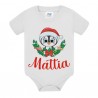 Body bimbo o bimba di Natale con animaletto carino, personalizzato con nome! Pinguino baby!