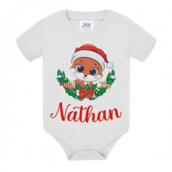 Body bimbo o bimba di Natale con animaletto carino, personalizzato con nome! Volpe baby! 