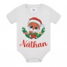 Body bimbo o bimba di Natale con animaletto carino, personalizzato con nome! Volpe baby!