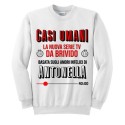 Felpa Girocollo Unisex Uomo o Donna Casi Umani, Stile Serie TV Divertente, Personalizzata con Il Tuo Nome! Idea Regalo! 