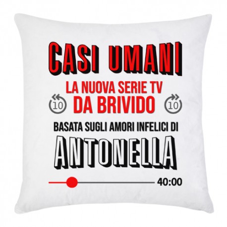 Federa per cuscino Casi Umani, Stile Serie TV Divertente, Personalizzata  con Il Tuo Nome! Idea Regalo!