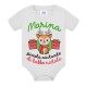 Body bimba neonata Piccola aiutante di Babbo Natale, personalizzato con nome! Renna carina natalizia! 