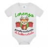 Body bimbo neonato Piccolo aiutante di Babbo Natale, personalizzato con nome! Renna carina natalizia!