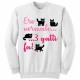 OUTLET Felpa girocollo donna "Ero normale... 3 gatti fa!", gattara divertente, PERSONALIZZABILE!