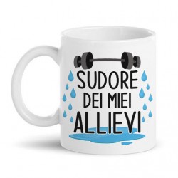 Tazza mug 11oz Sudore dei miei allievi, bilanciere, pesi palestra, divertente idea regalo per personal trainer allenatore! 