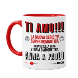  Tazza mug 11oz Ti amo, la nuova serie tv basata su storia amore tra, personalizzata con vostri nomi! 